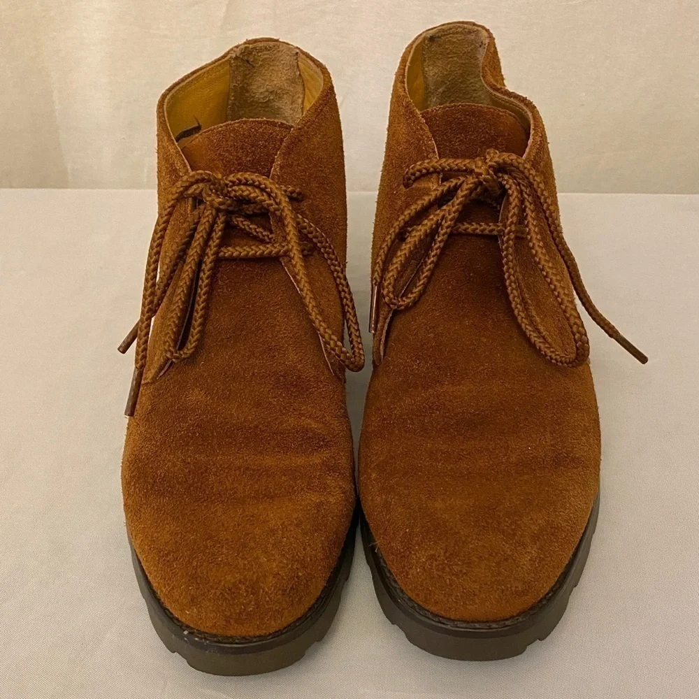 Ralph Lauren Suede Leather Chukka Boots Women’s Size 7.5 Rust Brown